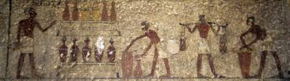 Ancient Egyptians making beer;