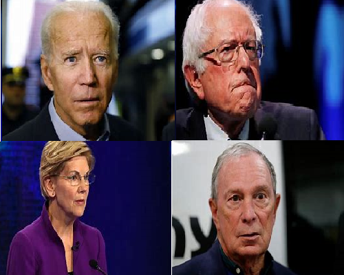 Joe Biden Bernie Sanders Michael Bloomberg Elizabeth Warren