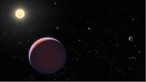 Planets orbiting a sun;