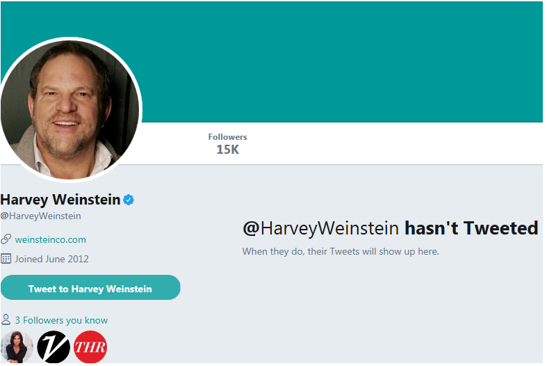 Harvey Weinstein Twitter;