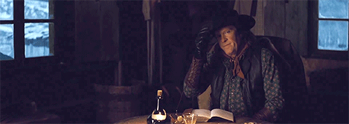 The Hateful Eight Joe Gage writing a letter to mother;